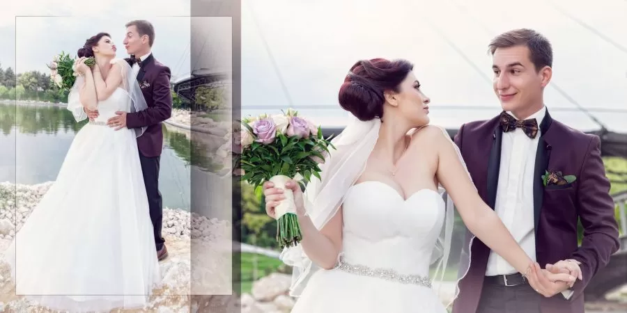 Colaj fotografii fotobook sedinta foto nunta Gabi si Catalin