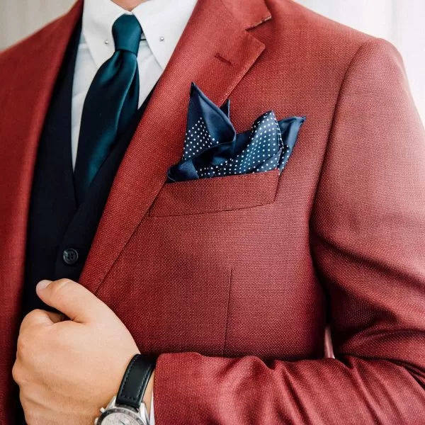 Detaliu sacou si ceas nunta Alin