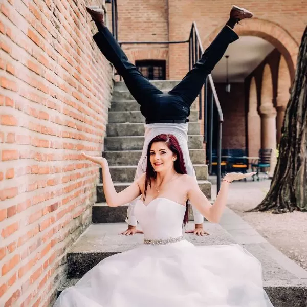 Fotografie trash the dress dansatori Mogosoaia